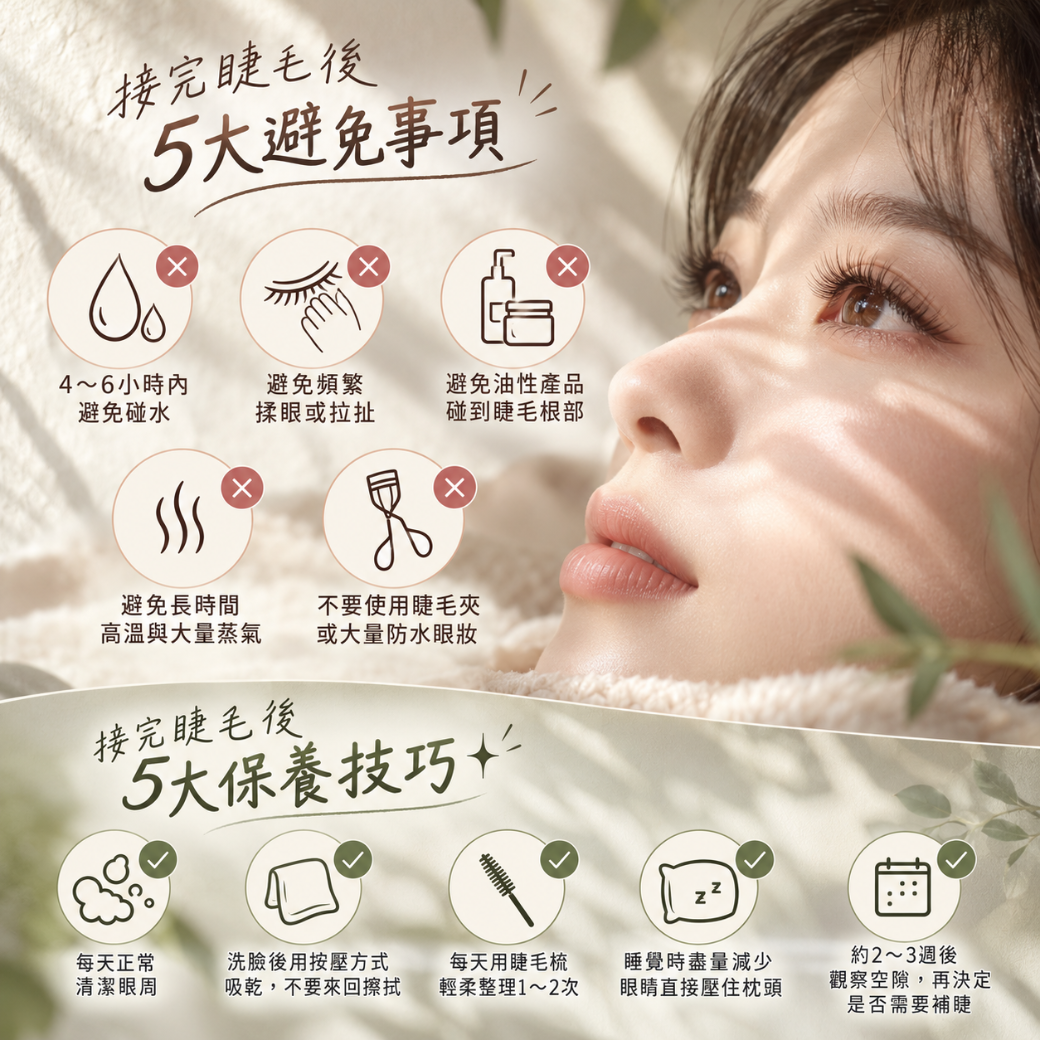 台南美睫推薦 台南美睫注意事項與保養