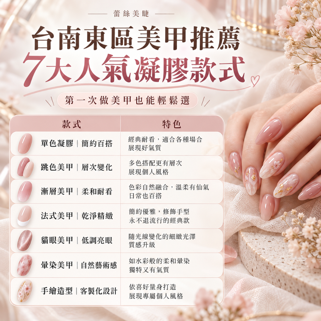 台南東區美甲推薦 7大凝膠款式